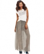 The chiffon skirt gets an update for fall with an allover print by RACHEL Rachel Roy -- pair it with booties for an on-trend look! (Clearance)