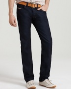 Keep these slim, straight leg jeans on stand-by for whenever you need a good look.