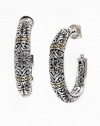 Effy Jewlery Balissima Sterling Silver and 18K Gold Hoop Earrings