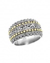 Effy Jewlery Balissima Sterling Silver and 18K Gold Ring Ring size 7