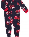 Carter's Boys Firetruck 1 Pc Sleeper Footed Pj's Microfleece