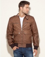 GUESS Kilani Faux-Leather Jacket