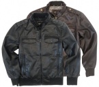 Guess Mens Faux Leather Motorcycle Jacket