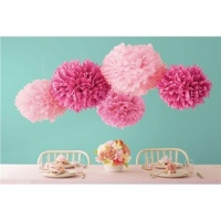 Martha Stewart Crafts Pom Poms, Pink, 2 Sizes