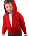 Rabbit Skins Toddler Full Zip Fleece Hoodie, Red, 4T