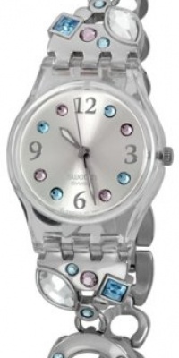 Swatch Women's Menthol Tone LK292G Silver Stainless Steel Swiss Quartz with Silver Dial