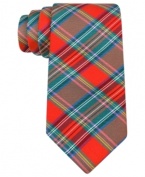 Classic plaid goes modern with this Tommy Hilfiger silk tie.