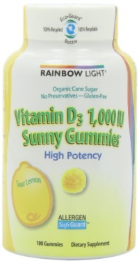 Rainbow Light Vitamin D3, 1000 IU Sunny Gummy, 100-Count