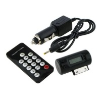 3-in-1 LCD FM Transmitter, Car Charger for iPhone 4 / 4S / iPhone 3G / iPods