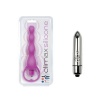 2 items Climax Silicone Vibrating Anal Beads - Purple with New High Intensity Silver Bullet Vibrator