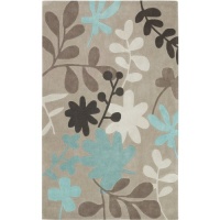 Surya COS8924 Cosmopolitan Transitional Hand Tufted 100% Polyester Gray Rug (5-Feet x 8-Feet )