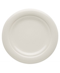 Fresh and understated, this collection features dinner plates with a pure white glaze and elegant modern lines that evoke winter's snow-capped slopes. The perfect clean slate for both formal or everyday settings.