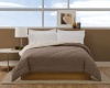 Villa Collection Solid Color Reversible Queen Comforter, Cream To Taupe