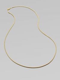 From the Chain collection. An elegant yet sturdy strand of 18k yellow gold.18k yellow gold Length, about 32 Lobster clasp Imported