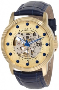 Stuhrling Original Men's 107D.3335C31 Classic Helios Automatic Skeleton Blue Watch