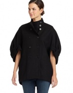 THE LOOKStand collarButton closureElbow-length sleeves with roll-up cuffsDual welt pocketsTHE FITAbout 27 from shoulder to hemTHE MATERIALWool/viscose/cashmereFully linedCARE & ORIGINDry cleanImportedModel shown is 5'8 (172½cm) wearing US size Small. 