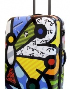 Heys USA Luggage Britto Butterfly 26 Inch Hard Side Suitcase, Multi-Colored, One Size