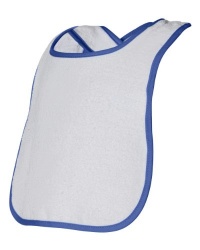 Rabbit Skins 1003 Infant Snap Bib w/ Contrast Color Binding (Royal, One Size)