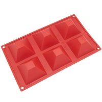 Freshware 6-Cavity Pyramid Silicone Mold and Baking Pan