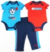 Puma Baby-Boys 0-9M Blue/Red I Run This Puma Bodysuits/Pant Layette 3-Piece Set