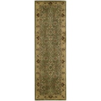 Nourison JA12 Jaipur Rectangle Hand Tufted Area Rug, 2.4 by 8-Feet, Green