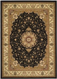 Safavieh Lyndhurst Collection LNH329A Black and Ivory Area Rug, 9-Feet by 12-Feet