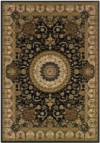 Couristan 6257/1000 HIMALAYA Sarouk 63-Inch by 90-Inch Polypropylene Area Rug, Ebony