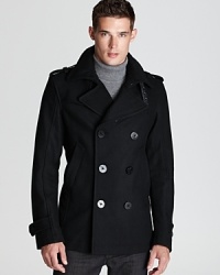 The classic pea coat gets the modern treatment with this strikingly masculine design from Diesel, full of vintage inspiration and contemporary appeal.