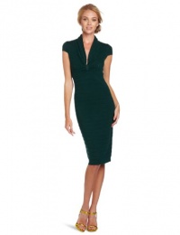 Catherine Malandrino Women's Deep V-Neck Dress, Green, Medium