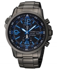 With movement powered by the sun, this built-to-last chronograph watch from Seiko is a modern dynamo.