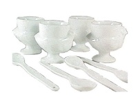 RSVP 8 Piece Egg Cup & Spoon Set