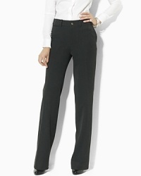 A classic-fitting dress pant exudes tailored sophistication in sleek stretch twill.