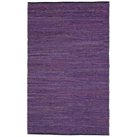 St. Croix Trading LCD Leather Chindi Area Rug, Purple