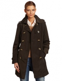 London Fog Women's Double-Breasted Belted Trench Coat