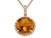 Genuine Citrine Pendant by Effy Collection® in 14 kt Yellow Gold LIFETIME WARRANTY