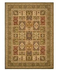 For decor that demands attention. This Safavieh area rug features an intricate patchwork pattern that encapsulates the beauty and detail of time-honored Persian designs. Highlighted in welcoming green tones and crafted from soft polypropylene, this rug radiates timeless allure with the added convenience of easy-care construction.