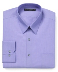 Freshen up your go-to classic with this slim-fit dress shirt from Geoffrey Beene.