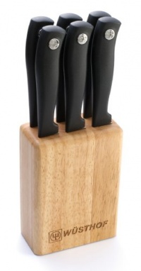 Wusthof Silverpoint II 6-Piece Steak-Knife Set with Block