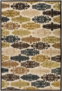 8'8 x 12' Rectangular Surya Area Rug BSL7147-8812 Parchment/Espresso Color Machine Made in Turkey Basilica Collection