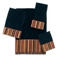 Avanti Odele 4-Piece Towel Set, Black