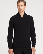 EXCLUSIVELY OURS. A simple sophistication is represented in this relaxed pullover sweater shaped in premium Scottish Cashmere by Todd Duncan.Shawl collarRibbed knit collar, cuffs and hemCashmereDry cleanImported