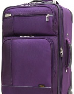 Ricardo Beverly Hills Venice Lite Luggage 21-Inch Expandable Wheelaboard, Purple Plumeria/Black Iris