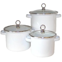 Reston Lloyd Calypso Basics 6-Piece Stock Pot Set, White