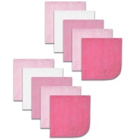 SpaSilk 10 Count Washcloths, Pink, 0-36 Months