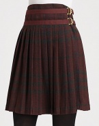 From its check print to its classic kilt silhouette, this wool-blend skirt has the distinguishable look of Burberry Brit.Pleated designAllover printFully linedAbout 19 long74% wool/20% polyamide/5% cotton/1% elastaneDry cleanImported Model shown is 5'10 (177cm) wearing US size 4. 