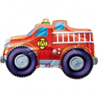 Fire Truck Shaped 26 Mylar Balloon