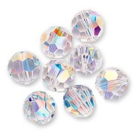 Swarovski Crystal Round 5000 8mm CRYSTAL AB Beads (8) 545002