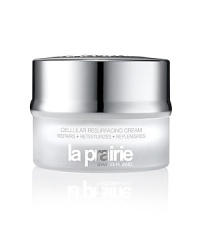 La Prairies new Cellular Resurfacing Cream is part of the next generation of high performance anti-aging creams that is formulated with a cocktail of exfoliants, repair agents and wrinkle reducers to renew surface skin. With daily use, pores seem to shrink, and skin becomes firmer, more radiant and visibly less wrinkled. Exfoliates and retexturizes, leaving skin velvety smooth, more even-toned and less visibly lined. Moisturizes skin, stimulates collagen synthesis for improved firmness and elasticity, and protects collagen proteins from oxidative stress. Helps reduce the depth of wrinkles caused by facial expression muscles and blurs fine lines and wrinkles, making them less noticeable. Anti-oxidants, including Vitamin E, protect skin against free radicals. Dermatologist-tested, allergy-tested, non-comedogenic.