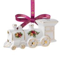 Old Country Roses Train Ornament