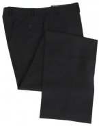 Calvin Klein Mens Flat Front Solid Navy Blue Dress Pants